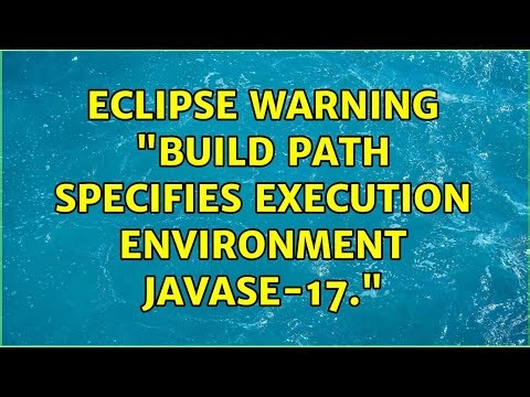 Eclipse Warning "Build path specifies execution environment JavaSE-17." (2 Solutions!!)