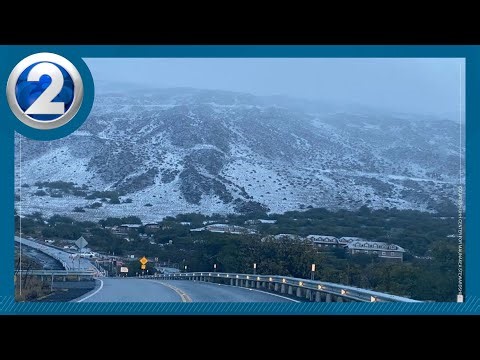 Winter storm brings snow to Mauna Loa, Mauna Kea summits