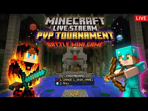 MINECRAFT PVP TOURNAMENT! 🏆 (Playing With Subscribers) LIVE ⚔️NOOB vs PRO: THE ULTIMATE PVP BATTLE!