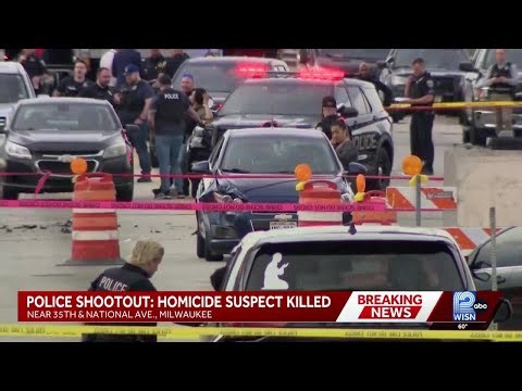 Homicide suspect killed in shootout