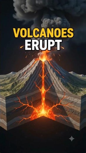 How lava breaks the surface #volcano #science #short