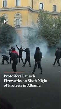 Protesters launch fireworks on sixth night of protests in Albania | N18G