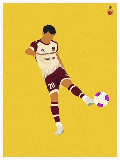 Thoi Singh's screamer against the Juggernauts, except it's art. 🎨💥#WeAreOpen #MGISL13
