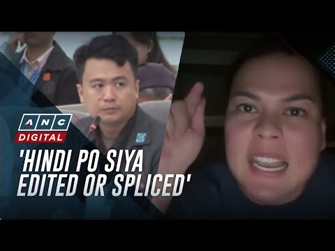 NBI: VP Duterte threat video not altered, not AI-generated | ANC