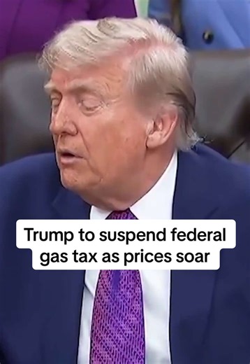 President Trump said he would reduce the 18-cent federal gas tax for a yet to be determined period as U.S. fuel prices shoot higher due to the Iran war. #trump #gas #tax #fuel #iran