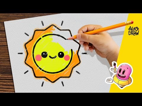 How to Draw a cute SUN Step by Step | Easy Drawing for Kids | AyoDraw