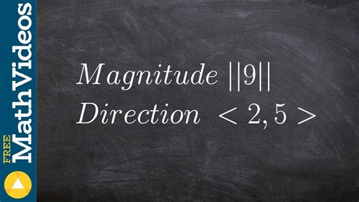 Writing the component form of a vector given the magnitude and direction vector