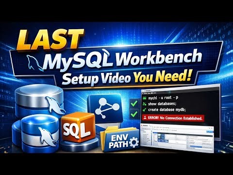 One Final Video for MySQL Workbench Setup | Download, Install, PATH & CMD, No Connection Established
