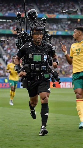 This referee is the entire TV crew 📸🏃 #shorts
