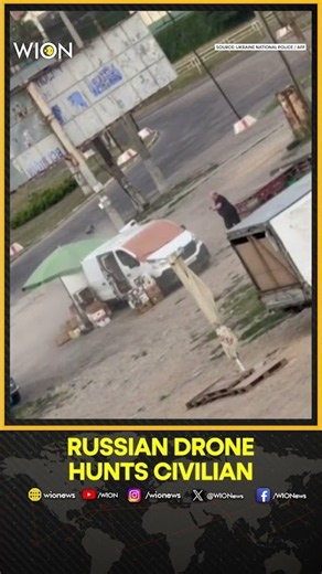 Russia-Ukraine War: Ukrainian Police Show Drone Chasing Man Through Kherson Market | WION Shorts