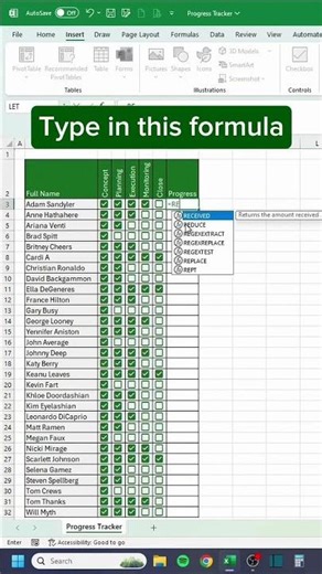 Build a Progress Tracker Without Any Skills #exceltips #productivity #shorts