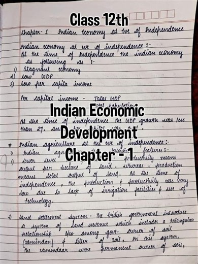 Class 12 | Ch 1 Indian Economy at Eve of Independence #economics