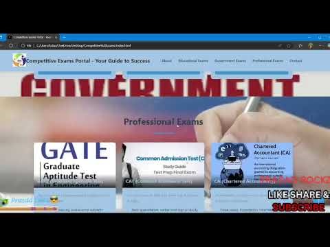 Competitive Exams Management System – Web Application #competitiveexams#examportal#webproject