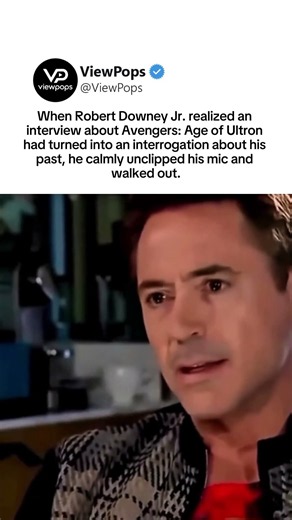 Robert Downey Jr. unclipping his mic and walking out of an interrogation interview #robertdowneyjr