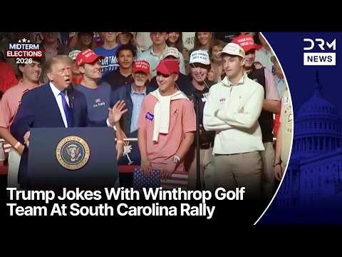 Trump Invites Winthrop University Golfers on Stage, Urges Players to Win National Championship| AC1N
