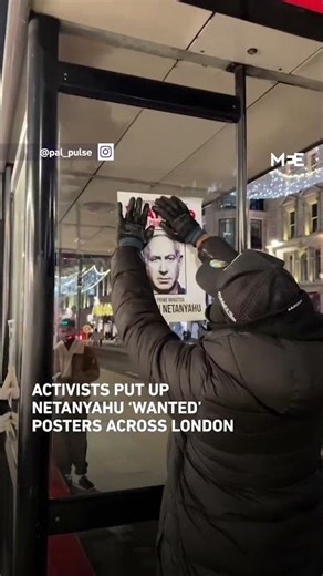 Netanyahu 'Wanted' posters plastered across London