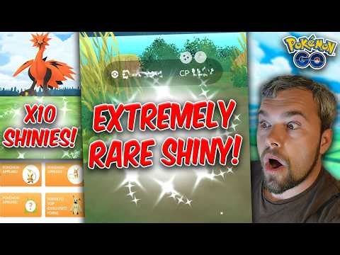 I Caught One Of The Rarest Shinies! Tons of shinies Caught! Galarian Birds! & More! (Pokémon GO)
