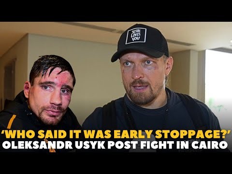 ‘WHO SAID IT WAS AN EARLY STOPPAGE?’ Oleksandr Usyk FIRST REACTION TO ‘HARD’ RICO VERHOEVEN KO WIN