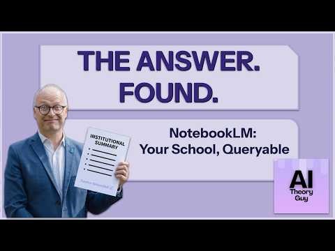 How to Build a School Intelligence Hub with NotebookLM | AI for School Leadership