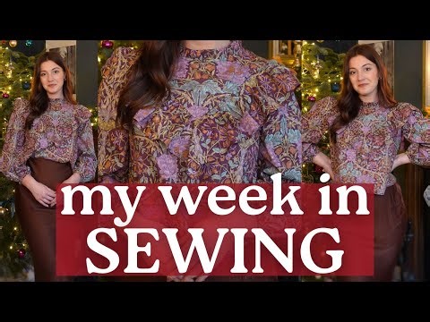 My week in sewing ✨ Fabric shopping, M7977 sew-along & sewing pattern tutorial with Liberty fabric 💜