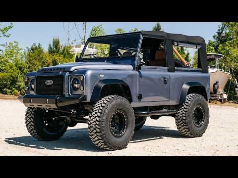 Custom Defender 90 in Range Rover Windward Grey | Modern LS3 Build by HIMALAYA