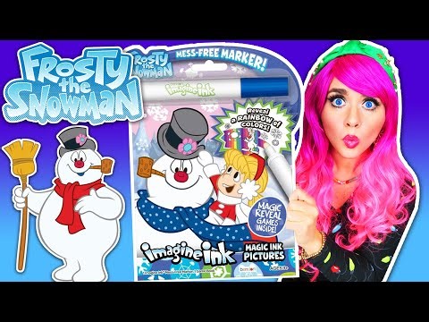 Coloring Frosty the Snowman Imagine Ink Coloring Book | Christmas Magic Ink Activity & Game Book