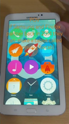 Firefox os a Samsung tablet