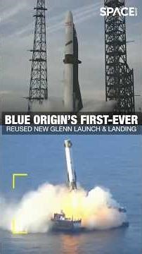Blue Origin's Big New Glenn 🚀 Launch & Landing #blueorigin #newglenn #rocketlaunch