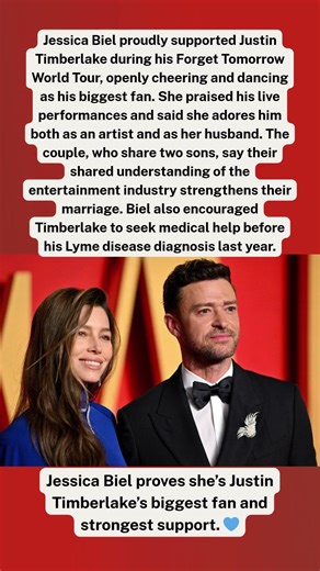 Jessica Biel Proudly Supports Justin Timberlake as His Biggest Fan on Tour