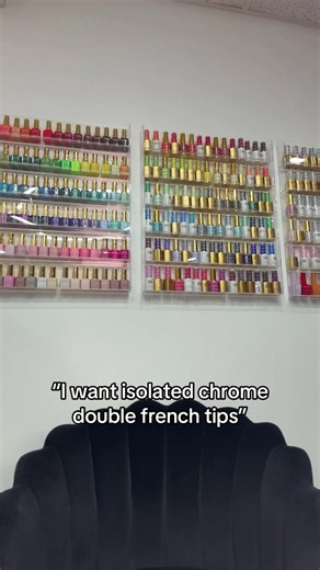 Isolated Chrome Double French Tips: The Nail Art Fail