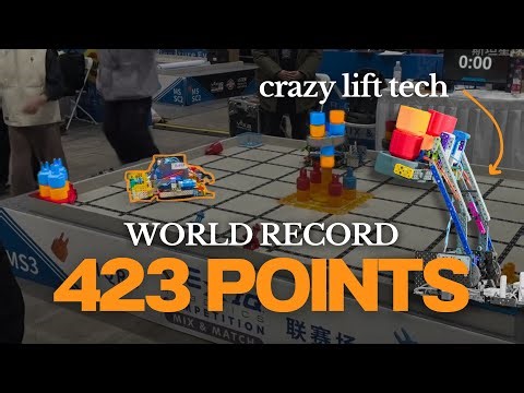 423-Point World RECORD: New Lift Design & CRAZY Driving (VEX IQ) - 11 Points from MAX Score