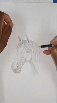 Horse Face Drawing 🐴 | Side View Pencil Sketch Easy Tutorial #short
