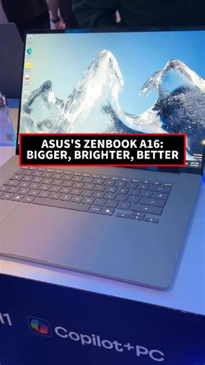 Packing a 16-inch OLED screen, the newest Qualcomm X Elite Extreme processor, and the Windows H1 update, the ASUS Zenbook A16 is a definite level-up from the A14 while still being light and portable. #CES2026 #ASUS #Laptops #technews #zenbook | PCMag