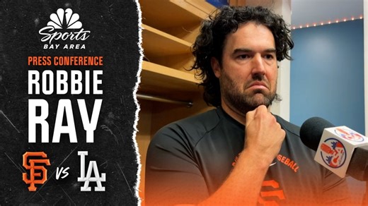 Robbie Ray rues lack of fastball command during poor outing in Giants' loss to Dodgers