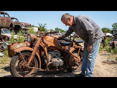 ASMR Zündapp KS 750 Restoration | 1942 Afrika Korps Motorcycle - Rust to Glory