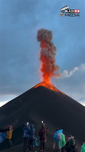 Fire Sparks Fly Into the Sky! 😱🔥🌋 Exploding Volcano Caught on Camera! #Shorts