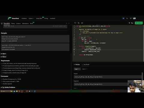 TensorTonic | Pad Sequences