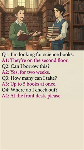 AT THE LIBRARY - Easy English Conversation for Beginners l Improve Your English Pronunciation