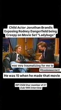 Child Actor Jonathan Brandis Exposing Rodney Dangerfield being Creepy on Movie Set "Ladybugs"