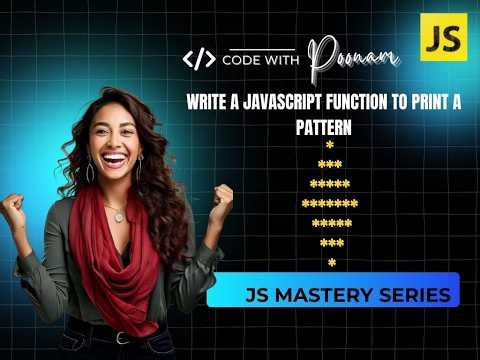 Day 23 -JavaScript Pattern Program | Diamond Star Pattern (Step-by-Step)