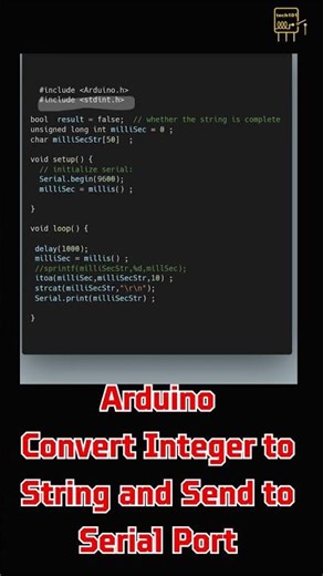 Arduino - Convert Integer to String & Send to Serial Port #tutorial #arduino #arduinoproject