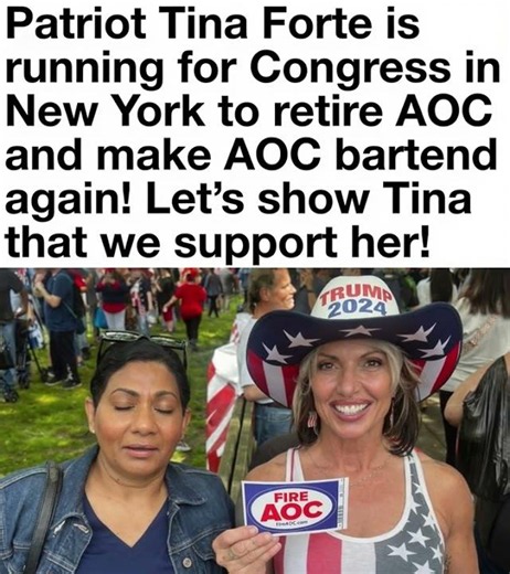Patriot Tina Forte is running for Congress in New York to retire AOC and make her bartend again!