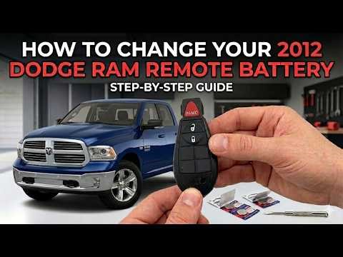 How to change your 2012 Dodge Ram 3 button remote battery
