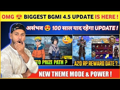 BIG UPDATE 😍 Bgmi 4.5 Update | A20 Royal Pass ? | Next Prize Path in Bgmi | New Theme Mode 