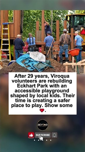 Volunteers Build an Inclusive Playground After 29 Years of Wear #short #storytrending