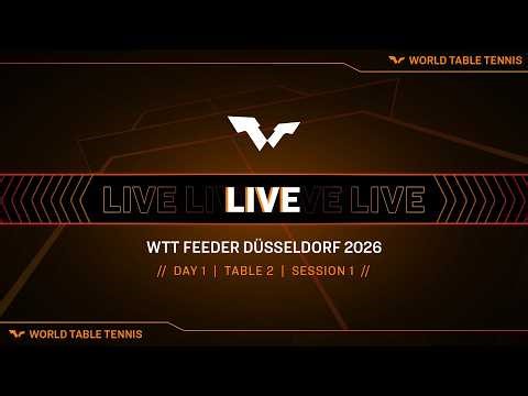 LIVE! | T2 | Day 1 | WTT Feeder Düsseldorf 2026 | Session 1