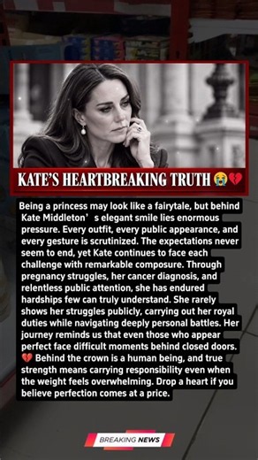 🚨Kate Middleton’s Hidden Struggles: The Pain Behind Her Royal Smile 💔👑