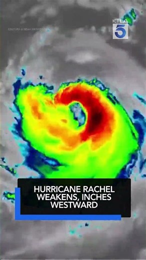 Hurricane Rachel weakens, inches westward