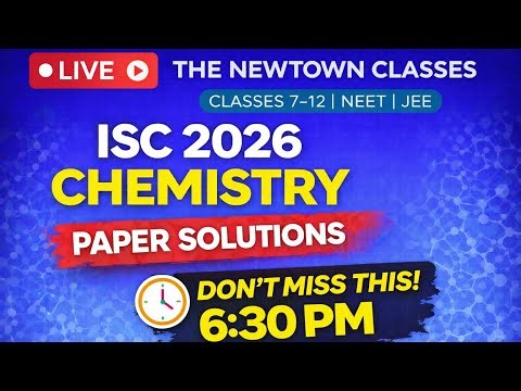 ISC 2026 Class 12 Chemistry Question Paper Solutions & Answer Key I ISC 2026 Chemistry paper Answer
