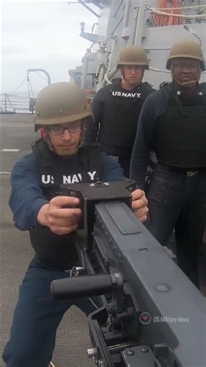 U.S. Navy .50-Cal Machine Gun Firing 🔥